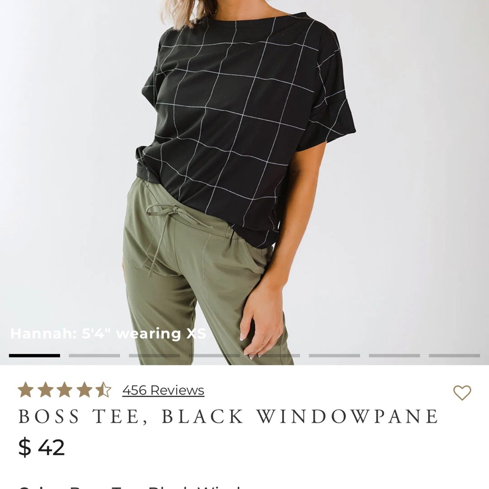 Boss Black Windowpane Tee